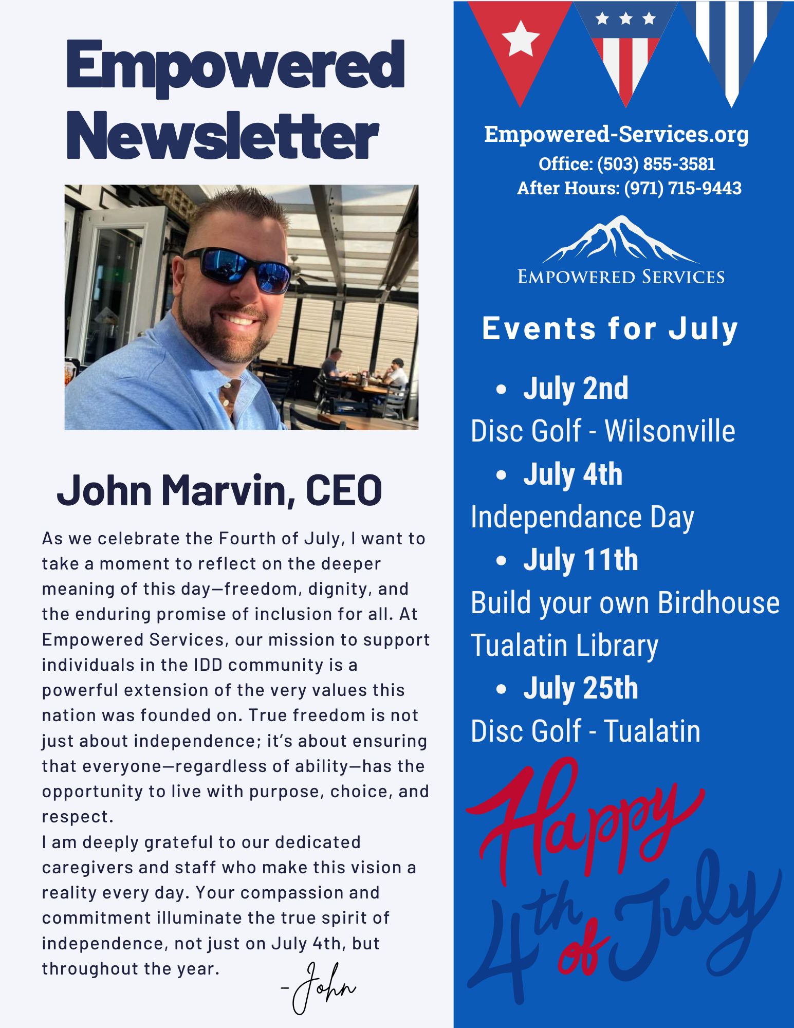 July Newsletter