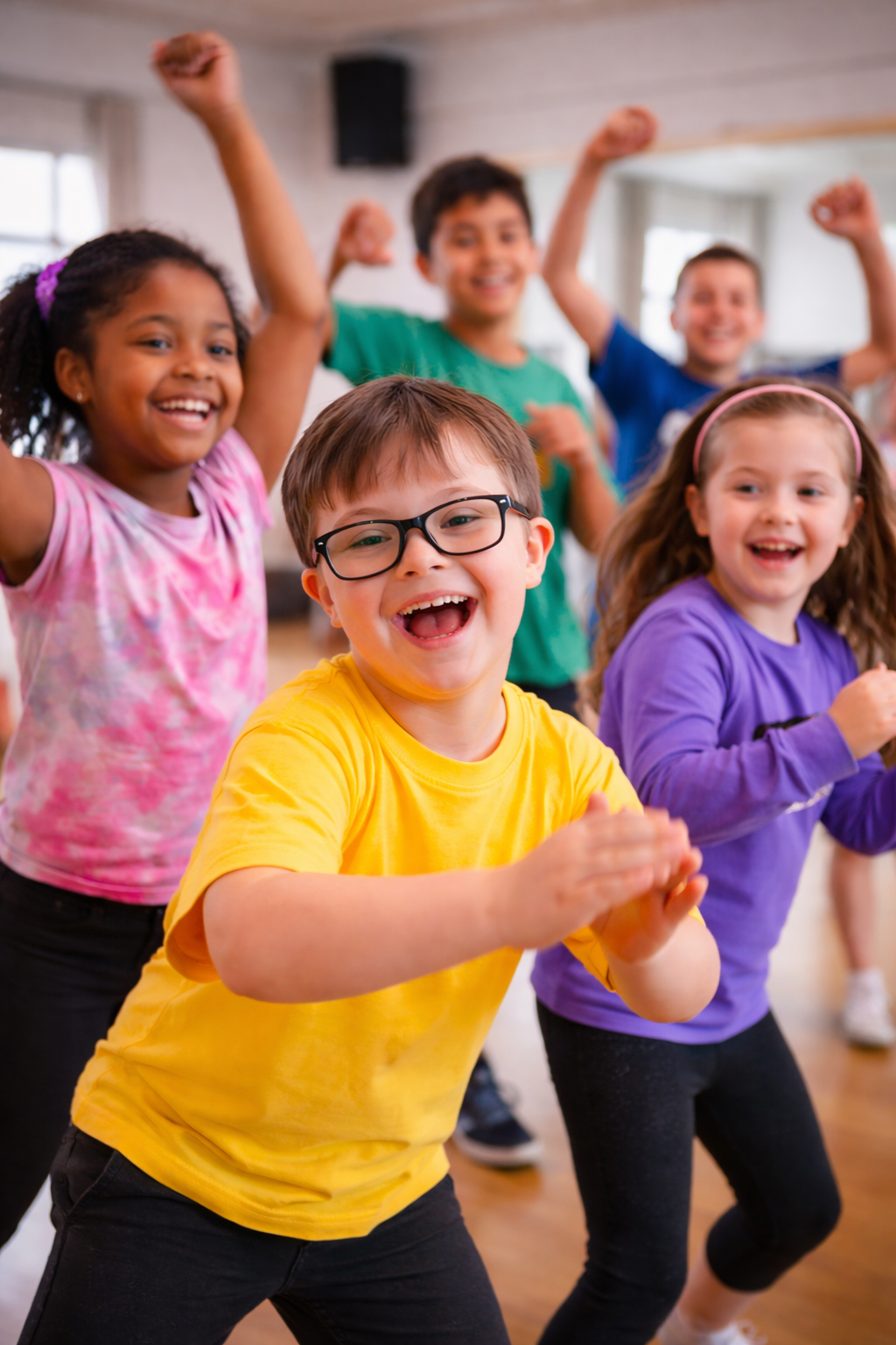Children participating in DSNO dance clinic