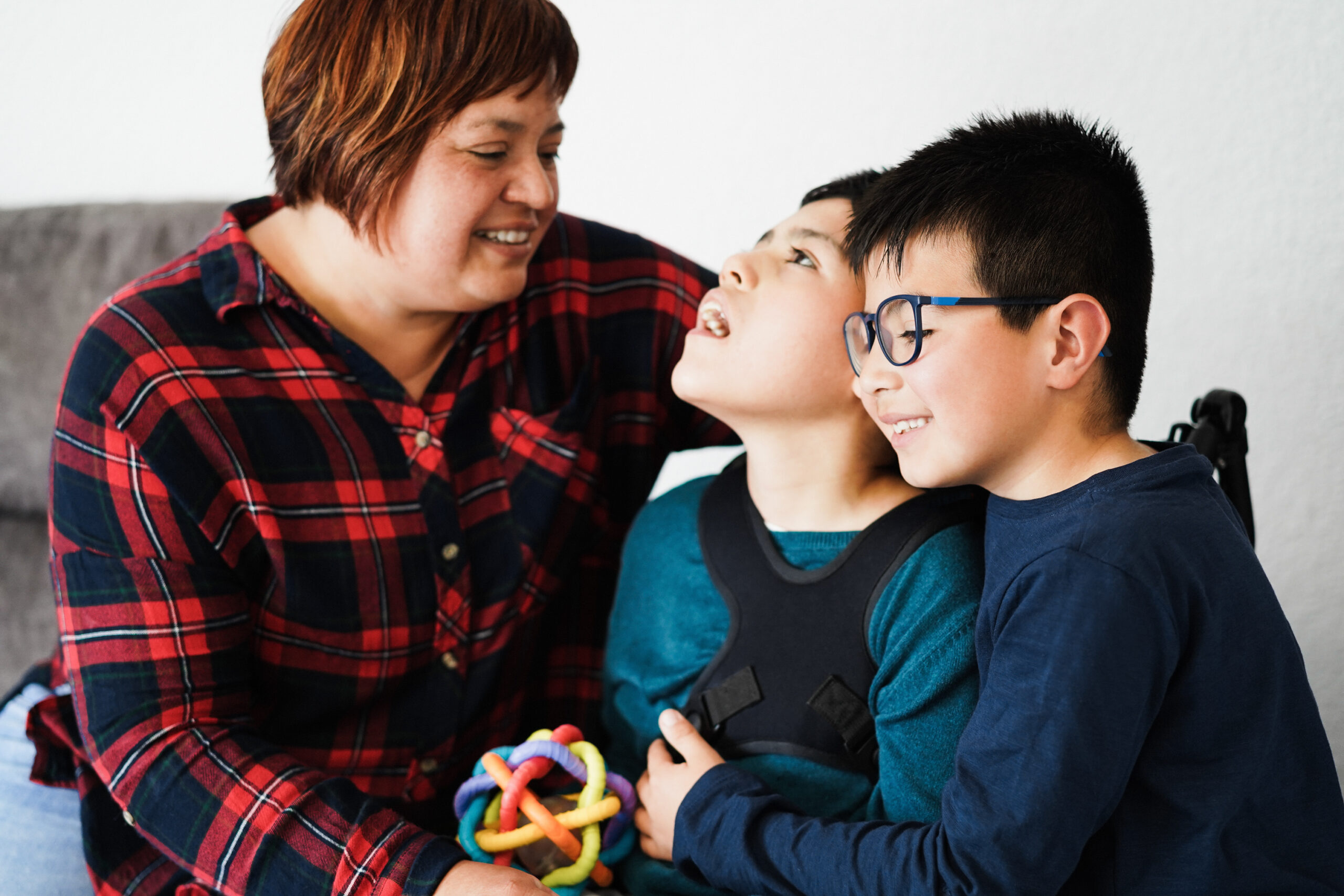 A family member caring for a loved one at home